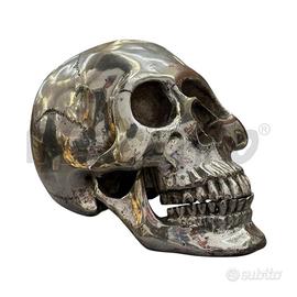 GRANDE TESCHIO IN OTTONE ARGENTATO