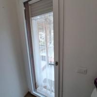 Infisso in alluminio legno + zanzariera cm80x215