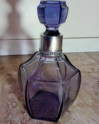 Decanter Art Déco cristallo ametista anni ’20  ’30