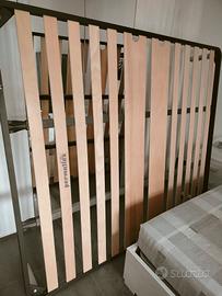 Rete matrimoniale ortopedica con doghe in legno pe