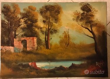 Quadro ad olio firmato René 