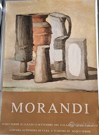 POSTER ORIGINALE DELLA MOSTRA DI MORANDI del 1981
