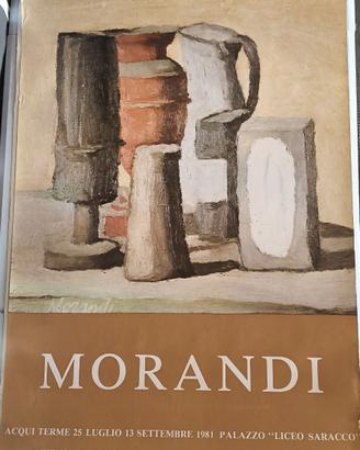 POSTER ORIGINALE DELLA MOSTRA DI MORANDI del 1981