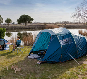 Tenda da campeggio 4 posti con veranda coperta