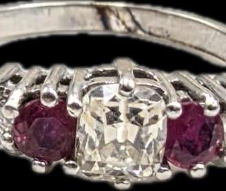 ANELLO ORO DIAMANTI RUBINI
