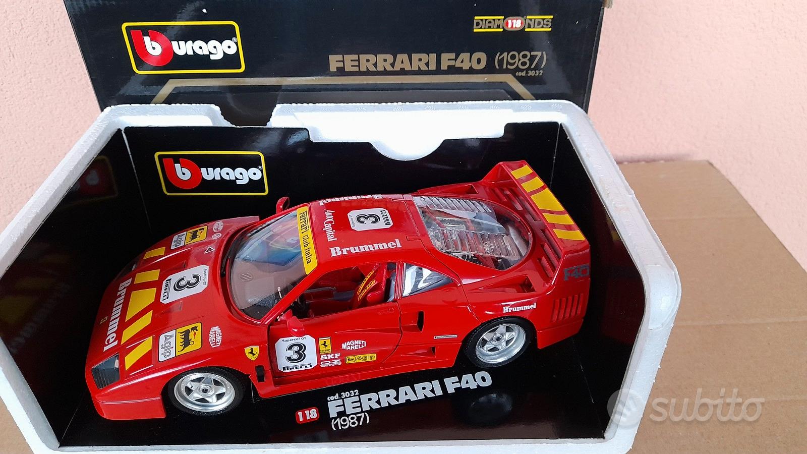 MODELLINO AUTO FERRARI BURAGO F40  Mercatino dell'Usato Roma rebibbia