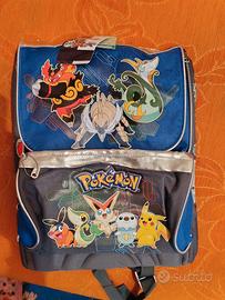 Pokemon Bianca Nero zaino estensibile scuola nuovo