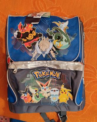 Pokemon Bianca Nero zaino estensibile scuola nuovo
