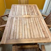 Tavolo e sedie da giardino