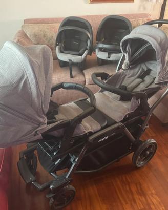 Passeggino gemellare trio peg perego duette piroet