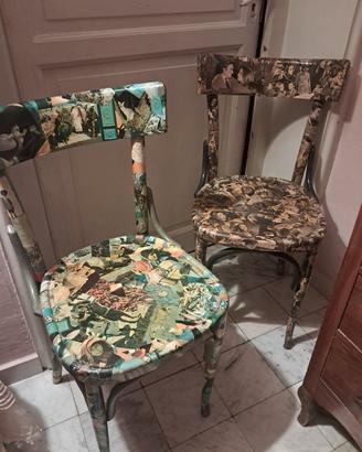 2sedie decoupage riviste anni 60