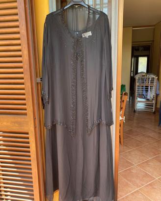 Vestito cerimonia donna nero donna TG XXL con appl