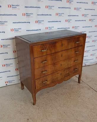 Cassettone con marmo prima metà 900