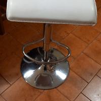 sgabello cucina bianco ecopelle