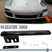 Portatarga Anteriore per PORSCHE Rilocatore Nero