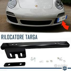 Portatarga Anteriore per PORSCHE Rilocatore Nero