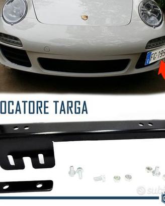 Portatarga Anteriore per PORSCHE Rilocatore Nero