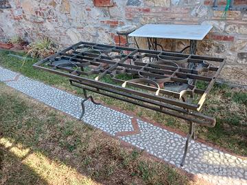 Tavolo base in metallo robusto dimensioni 157 x 67