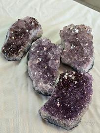 Stock 4 Druse di Ametista Naturale- Totale 2,4 kg 