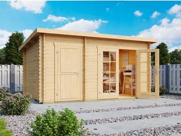 CASETTA DI LEGNO CON 2 LOCALI SPESS.34.mm art 176