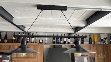 Lampadario stile industriale