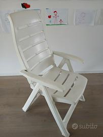 sedia poltrona giardino reclinabile richiudibile