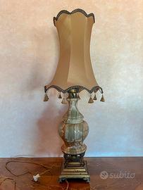Lampada da tavolo vintage in onice
