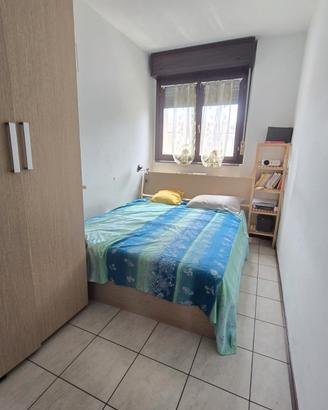 LETTO CONTENITORE 160x190 CON RETE E MATERASSO