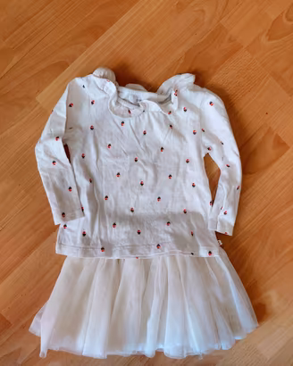 completo bimba 18/24 mesi  gonna GAP in tulle e ma