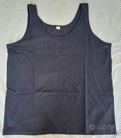Canottiera Uomo Basic Cotone Garbo Blu XXL