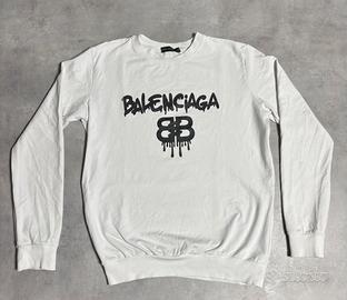 Felpa bianca con lodo nero