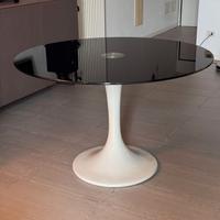 Tavolo Design replica Tulip - Vetro Nero 120cm