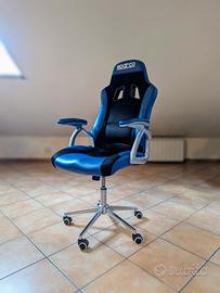 Sedia Gaming Sparco Blu/Nera