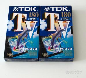 nastri VHS TDK E180 nuovi sigillati
