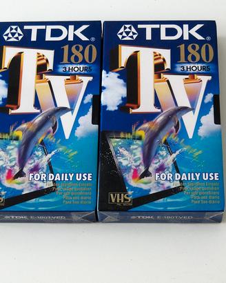 nastri VHS TDK E180 nuovi sigillati