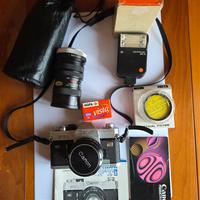 Set Fotocamera Canon FTb+Obiettivo+Flash+......