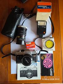 Set Fotocamera Canon FTb+Obiettivo+Flash+......