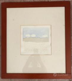 Guido Armeni - PAESAGGIO CON 3 ALBERI - acquerello