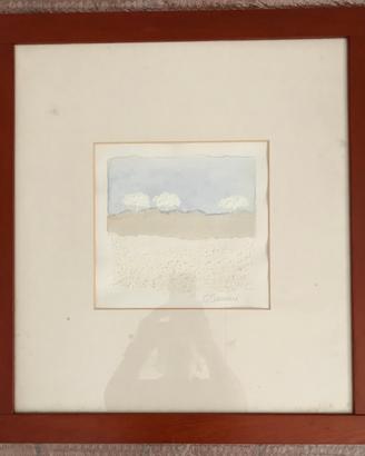 Guido Armeni - PAESAGGIO CON 3 ALBERI - acquerello