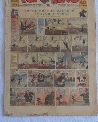 TOPOLINO GIORNALE ORIGINALE 1939 N.355 x restauro