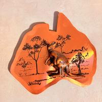 Placca in rame "Made in Australia" con canguro in