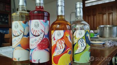 4 bottiglie piene di spirit