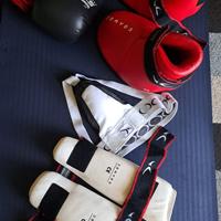 Protezioni boxe kick-boxing Sphinx e Decathlon