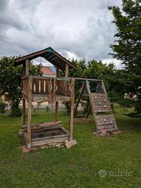 area gioco legno giardino