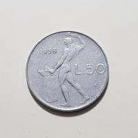 moneta 50 lire  del 1958