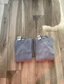maglione grigio pura lana vergine nuovo