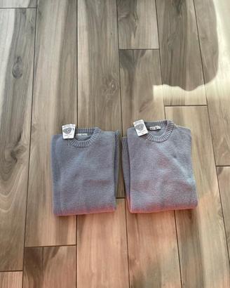 maglione grigio pura lana vergine nuovo