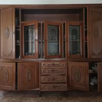 armadio, tavolo, sedie salotto anni 60