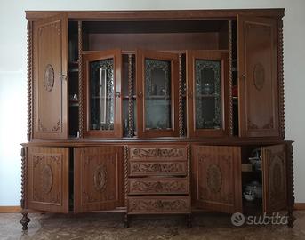 armadio, tavolo, sedie salotto anni 60