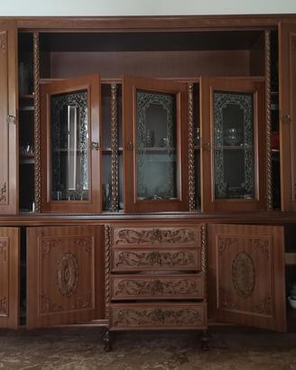 armadio, tavolo, sedie salotto anni 60